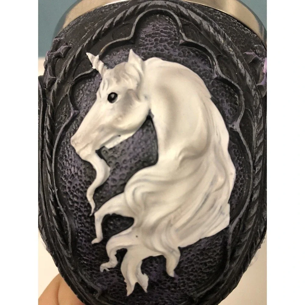 Medieval Royal Unicorn‎ Goblet Resin 7
